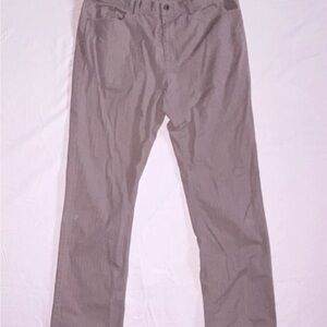 Banana Republic Straight Men's Beige Cotton Twill Pants 34x34 Button Zip Pockets